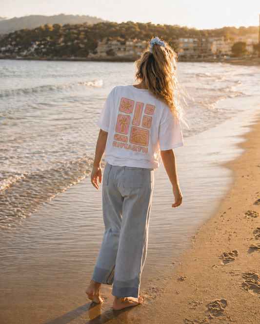 T-shirt Surf Rose